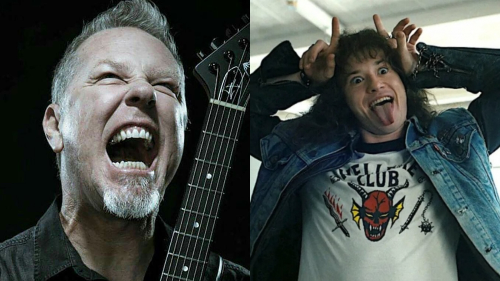 See Metallica's James Hetfield Dress Up as 'Stranger Things'' Eddie Munson  for Halloween | Revolver