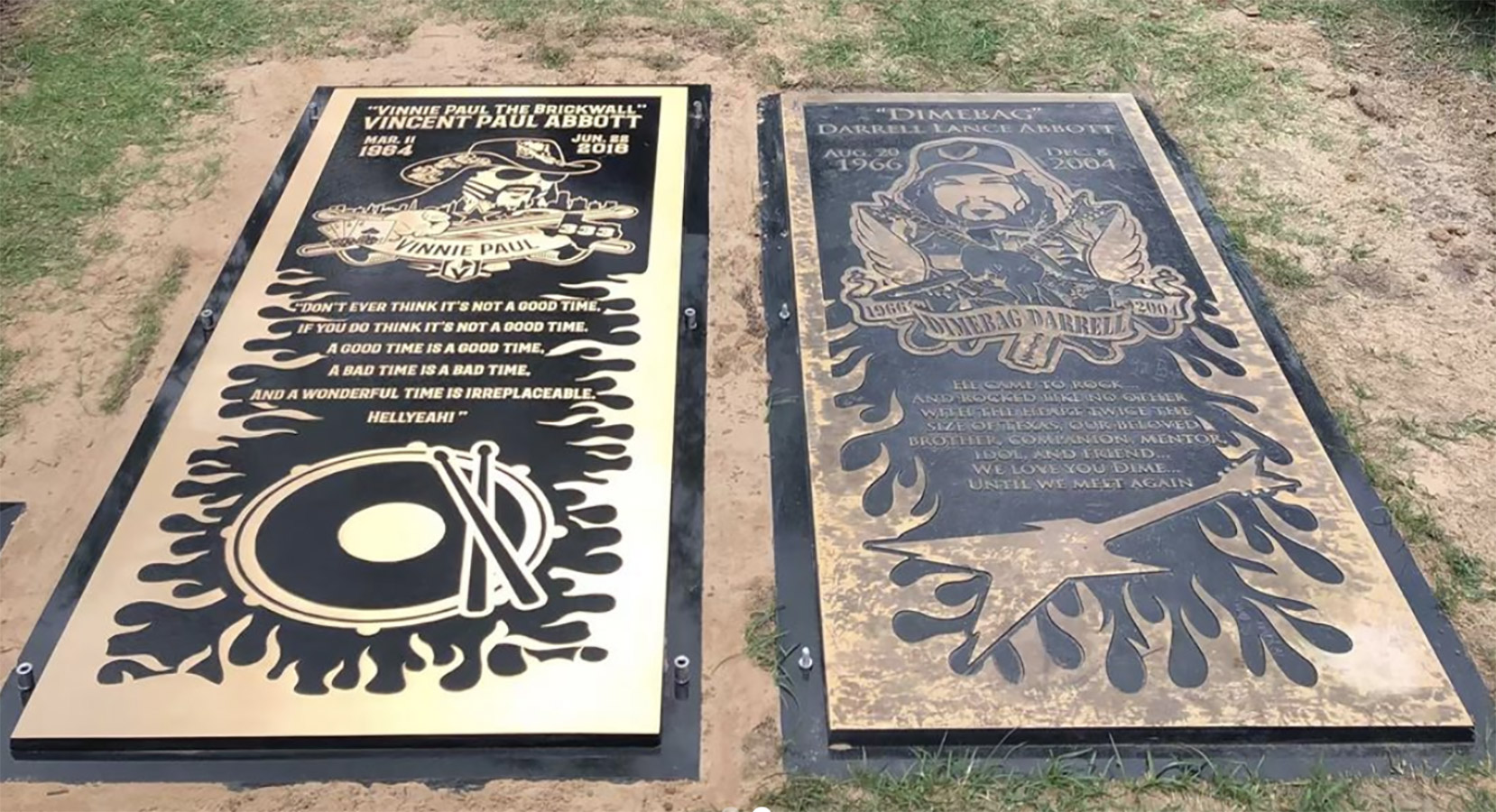 Pantera Drummer Vinnie Paul S Memorial Marker Placed At Texas
