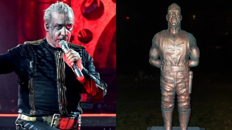 Rammstein till lindemann statue split 1600x900, Roxxy's Instagram