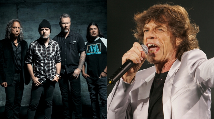 Metallica Hubbard Mick Jagger split 1600x900, Dave Hogan/Getty Images