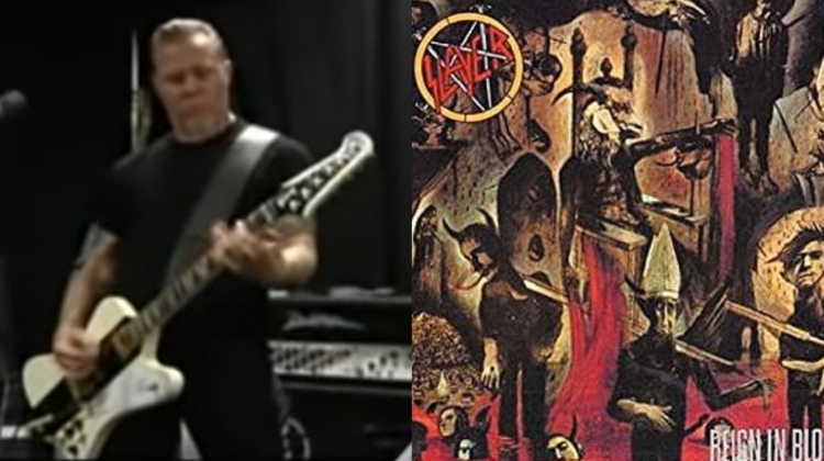 Metallica hetfield live Slayer reign in blood cover split 