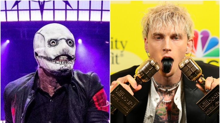 Corey Taylor / MGK split , Steve Thrasher (Slipknot) and Rich Fury Getty Images for dcp (MGK)