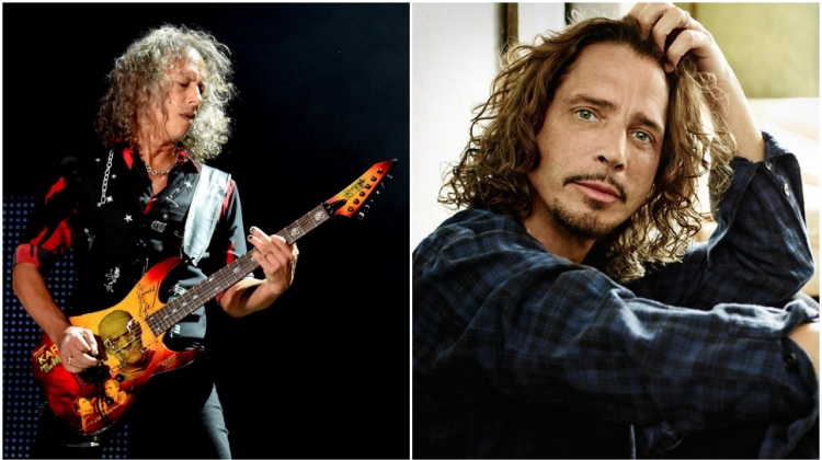 Kirk Hammett/Chris Cornell 2017, Kirk Hammett photo by Kevin Winter/Getty Images; Chris Cornell photo by