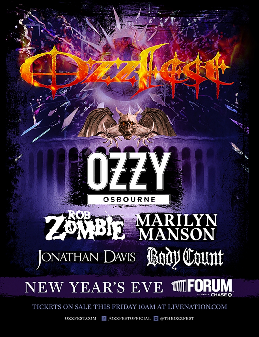 Ozzy, Rob Zombie, Marilyn Manson, More to Play Ozzfest New Year's 