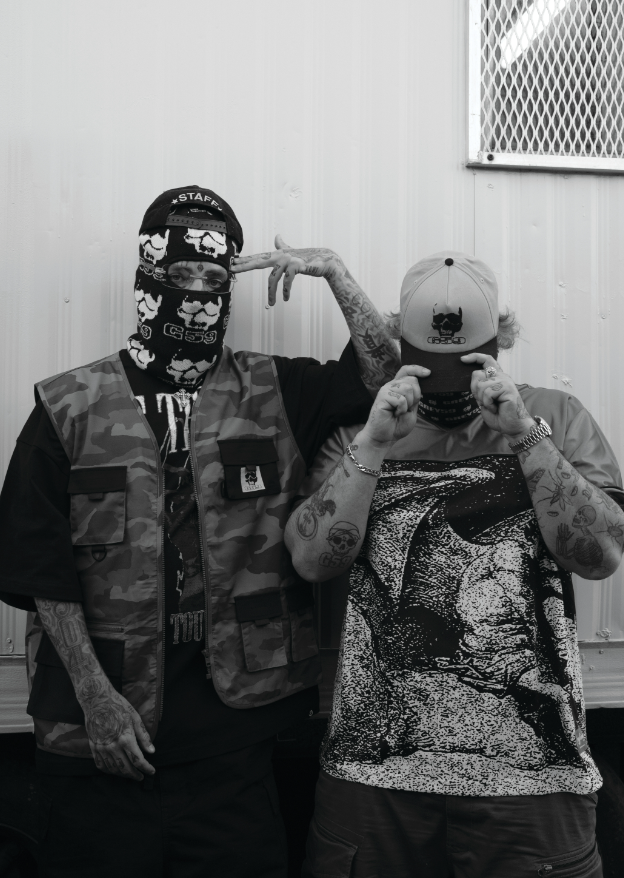 Suicideboys hat down black and white uncropped