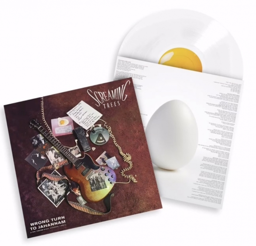 screaming trees egg vinyl mockup